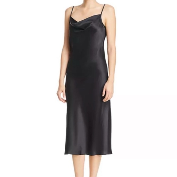 🌟 Joie Marcenna Black Satin Slip Dress – XS – NWT! (Paid $298) - Picture 1 of 6
